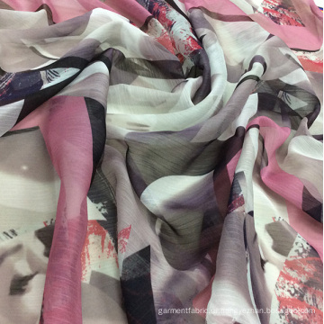 Цифровая печать Шелковистые шифон Tencel одежды / шарф ткань